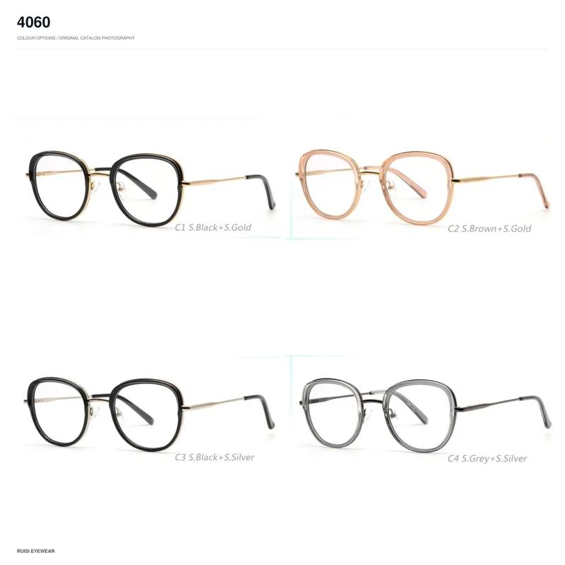 4060 acetate optical frames in four colours