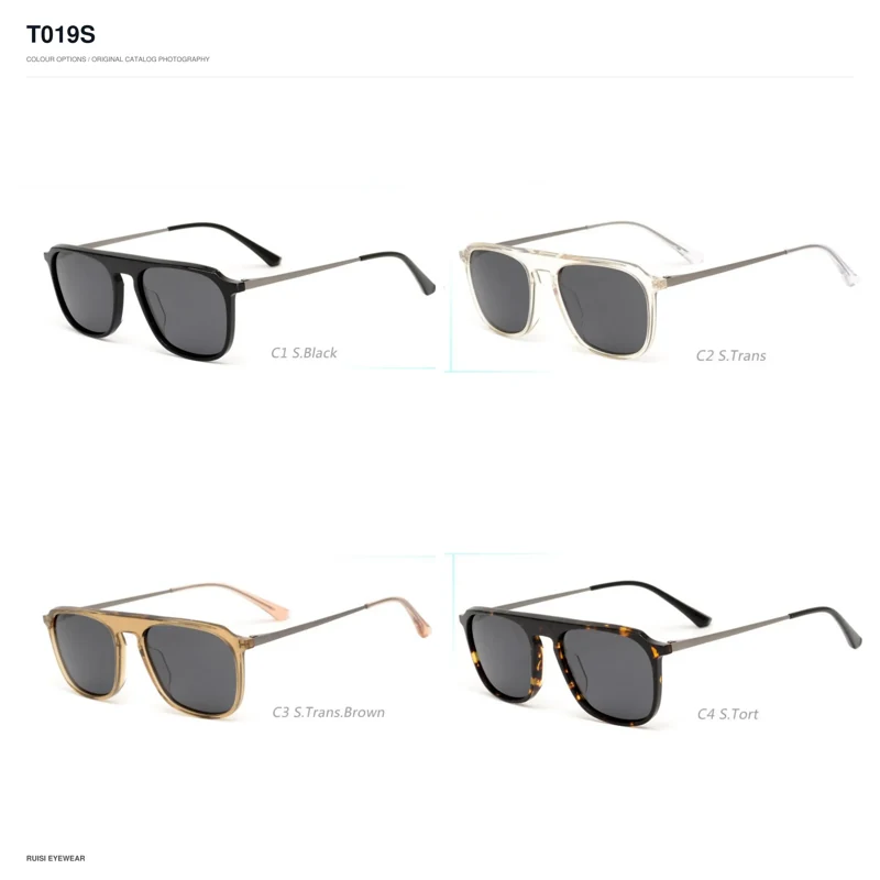 T019S acetate sunglasses in four colours